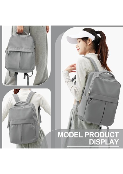Seyahat Dizüstü Bilgisayar Kadınlar Için Sırt Çantası Üzerinde Taşınır Erkekler, USB Şarj Portlu Su Geçirmez Dizüstü Taşıyıcı, Üniversite Renkleri Için Gündelik Günlük: Gri (Yurt Dışından)