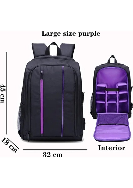 Jinnuolang Erkek ve Kadın Açık Kamera Çantası Su Geçirmez Fonksiyonel Nefes Alabilir Dslr Sırt Çantası Kamera Video Çantası Tüm Hava Hava Sıcak Satış Renk: Büyük Boy (Yurt Dışından)