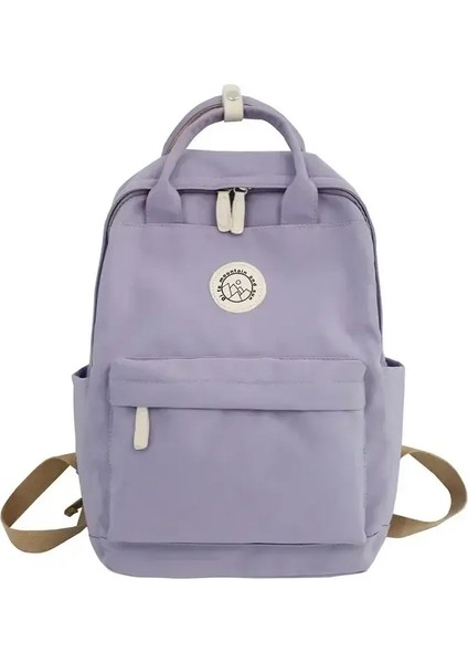 Moda Kadınlar Için Sırt Çantası Gençler Siyah Portatif Okul Çantası Kadın Iş Seyahat Sırt Çantası Kızlar Su Geçirmez Naylon Mochila Renk: Mor (Yurt Dışından)
