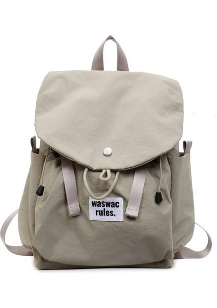 Günlük Kullanım Için Yeni Sınır Ötesi Çift Omuzlu Sırt Çantası-Şık, Hafif Seyahat Sırt Çantası/yüksek Estetik Olan Okul Çantası A Renk: Ahaki/boyut: 15 Inç (Yurt Dışından)