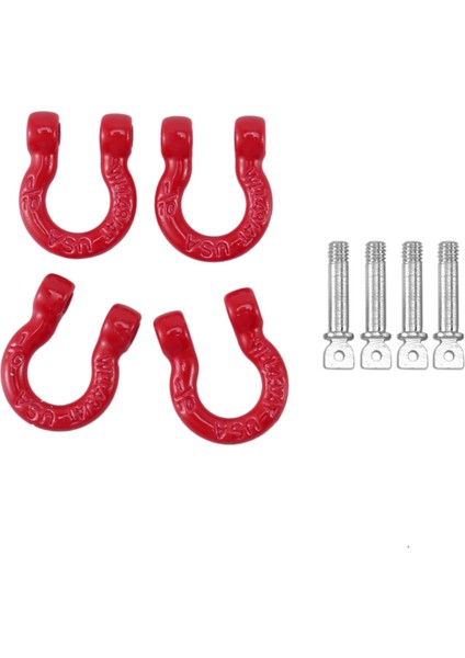 Adet Kırmızı Metal Tampon D-Ring Çekme Kancası 1/10 Rc Paletli Araba Traxxas Trx-4 Eksenel SCX10 90046 D90 (Yurt Dışından) fiyatları