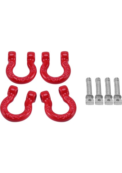 Adet Kırmızı Metal Tampon D-Ring Çekme Kancası 1/10 Rc Paletli Araba Traxxas Trx-4 Eksenel SCX10 90046 D90 (Yurt Dışından) modelleri
