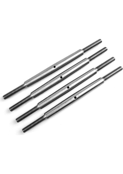 4 Adet Paslanmaz Çelik Ayarlanabilir Ön Direksiyon Bağlantı Çubuğu ve Arka Üst Rot Arrma 1/5 Kraton Outcast 8s Blx Rc Araba (Yurt Dışından)