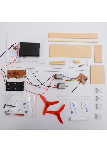 Montajlı Rüzgar Türbini Model Tekne Ahşap Uzaktan Kumanda Tekne Dıy Bilim Eğitici Oyuncaklar Hediye Yaratıcı Model (Yurt Dışından) modelleri