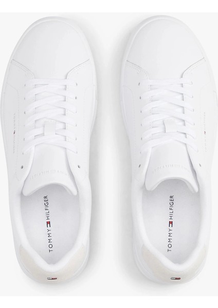 Th Court Lth Detaıl Ess Erkek Beyaz Sneaker FM0FM05367YBS fırsatları