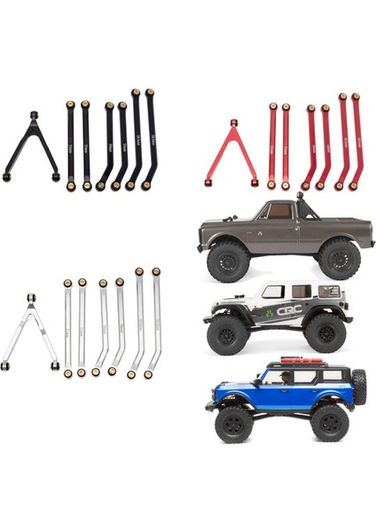 Cnc Yüksek Gümrükleme Şasi Bağlantı Çubuğu Seti Eksenel SCX24 AXI00001 C10 AXI00002 Jeep AXI00006 Bronco 1/24 Rc Araba Parçaları,1 (Yurt Dışından)