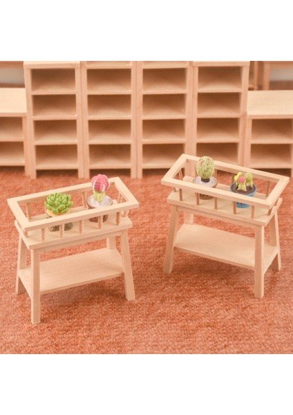 1:12 Evcilik Ahşap Raf Çiçek Standı Mini Bebek Evi Mobilya Modeli Simülasyon Mobilya Aksesuarları, No.1 (Yurt Dışından) fiyatları
