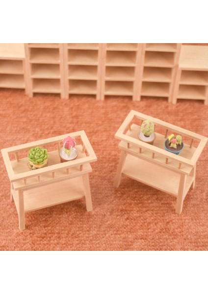 1:12 Evcilik Ahşap Raf Çiçek Standı Mini Bebek Evi Mobilya Modeli Simülasyon Mobilya Aksesuarları, No.1 (Yurt Dışından) fırsatları