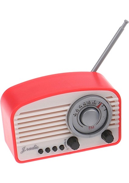 1/12 Minyatür Dollhouse Radyo Modeli Simülasyon Ev Aletleri Mobilya Mini Bebek Evi Dekor Aksesuarları, Kırmızı (Yurt Dışından)