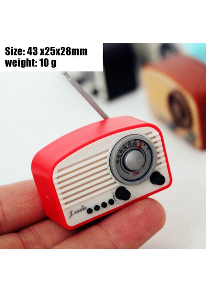 1/12 Minyatür Dollhouse Radyo Modeli Simülasyon Ev Aletleri Mobilya Mini Bebek Evi Dekor Aksesuarları, Kırmızı (Yurt Dışından) modelleri