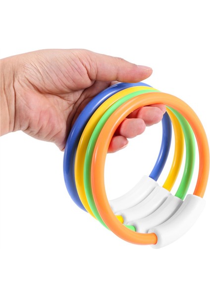 Dalış Halkaları Yüzme Havuzu Oyuncak Yüzükler 4 Paket Oyuncaklar Çocuklar Için Plastik Dalış Halkası Renkli Batan Havuz Halkaları Dalış Eğitimi (Yurt Dışından) indirimleri