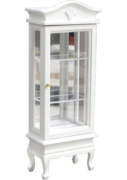 1/12 Dollhouse Minyatür Mobilya Dolabı Ahşap Tek Kapı Kitaplık Vitrin Dollhouse Mutfak Yemek Için (Yurt Dışından)
