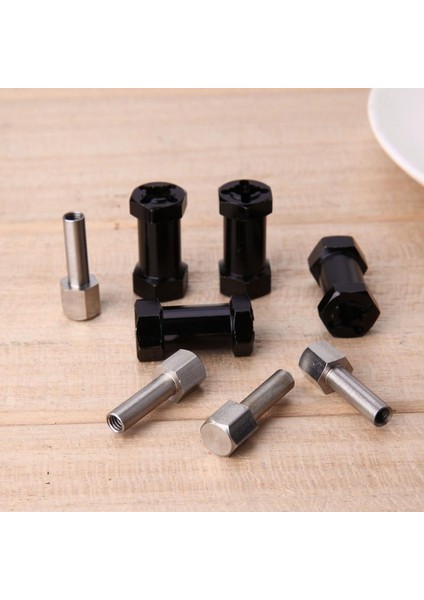 4 Adet Alüminyum Rc Araba 12MM Altıgen Tekerlek Hub Sürücü Adaptörü Uzatma Birleştirici Çoğaltıcı Için 1/10 Rc Paletli Eksenel SCX10 D90, Siyah 20MM (Yurt Dışından) modelleri
