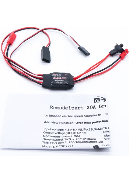 30A 4.8-8.4V Mini Fırçalı Elektrikli Hız Kontrol Cihazı Esc Motor Hız Kontrol Cihazı 130/180/260/280/380 Fırça Motoru (Yurt Dışından) indirimleri