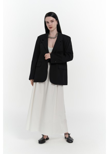 Volda Yaka Detay Siyah Blazer fırsatları