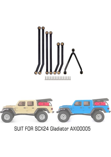 Cnc Yüksek Gümrükleme Şasi Bağlantı Çubuğu Seti 1/24 Rc Paletli Araba Eksenel SCX24 AXI00005 Jeep Gladyatör Yükseltme Parçaları, 2 (Yurt Dışından) indirimleri