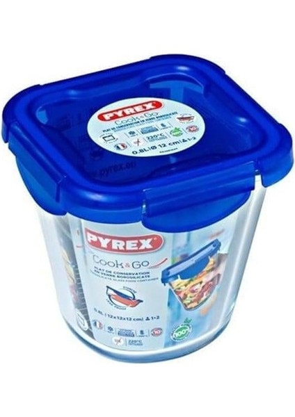 289Pg00/7046 Kapaklı Uzun Saklama Kabı 0,8L