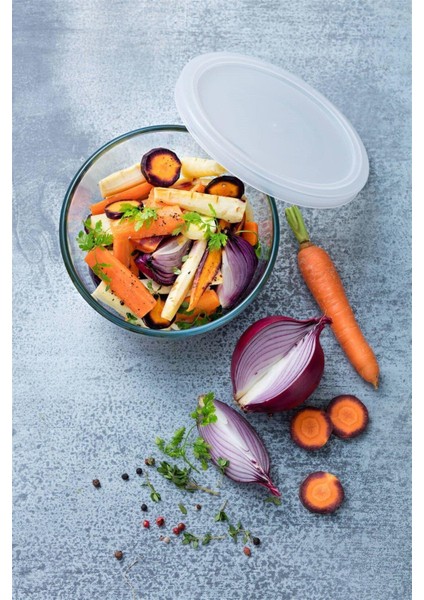 152P001/7048 Kapaklı Yuvarlak Saklama Kabı 0,6L fiyatları