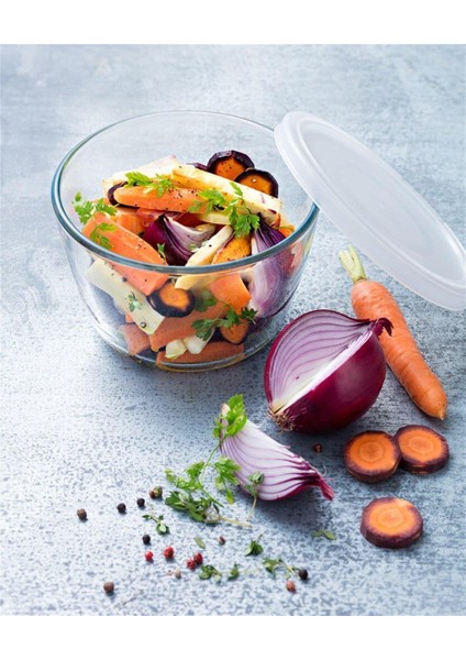 152P001/7048 Kapaklı Yuvarlak Saklama Kabı 0,6L modelleri