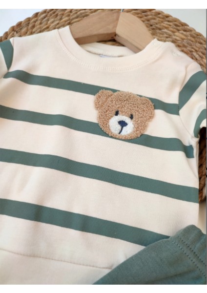 Ayıcık Süzene Nakış Çizgili 2'li Takım fiyatları