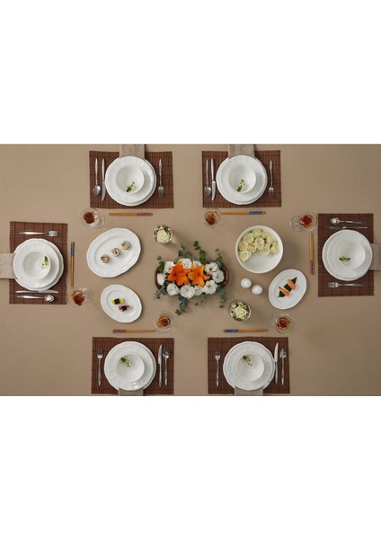 Leila 30 Parça Bone China Yemek Takımı modelleri