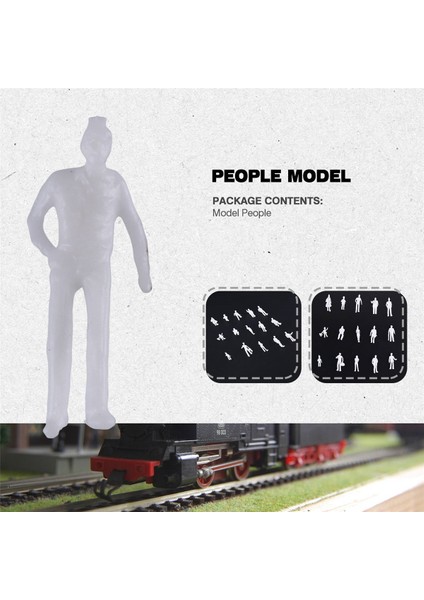 100 Adet Ho Ölçekli 1:100 Beyaz Model Insanlar Boyasız Tren Figürleri (Yurt Dışından) indirimleri