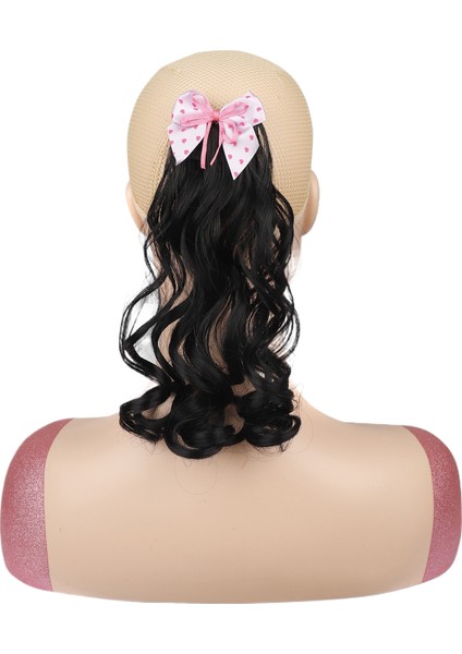 Çocuk Saç Aksesuarları Fiyonk Kıvırcık At Kuyruğu Kısa Kıvırcık At Kuyruğu Peruk (Yurt Dışından)