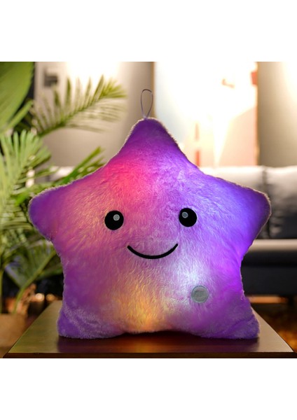 Yaratıcı Twinkle Yıldız Işığı Up Gece LED Peluş Yastıklar LED Oyuncaklar Doğum Günü Sevgililer Hediyeleri Bebekler Için En Iyi Kızlar Mor (Yurt Dışından) fiyatları