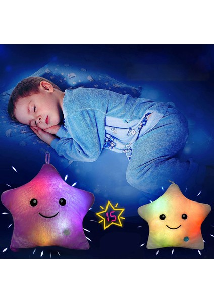 Yaratıcı Twinkle Yıldız Işığı Up Gece LED Peluş Yastıklar LED Oyuncaklar Doğum Günü Sevgililer Hediyeleri Bebekler Için En Iyi Kızlar Mor (Yurt Dışından) modelleri