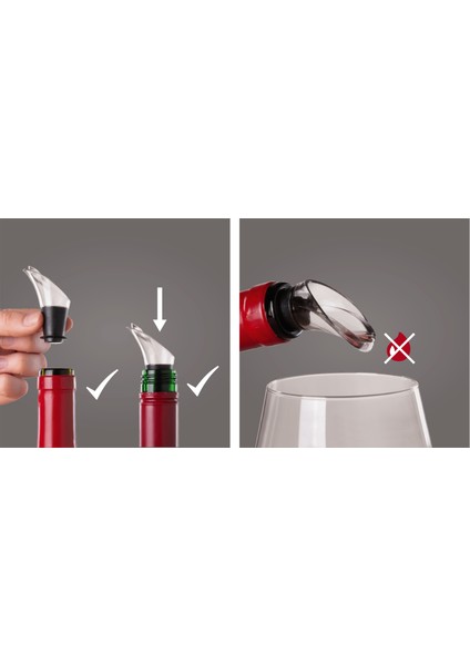 Şarap Servis Kristal Siyah (2 parça) fırsatları