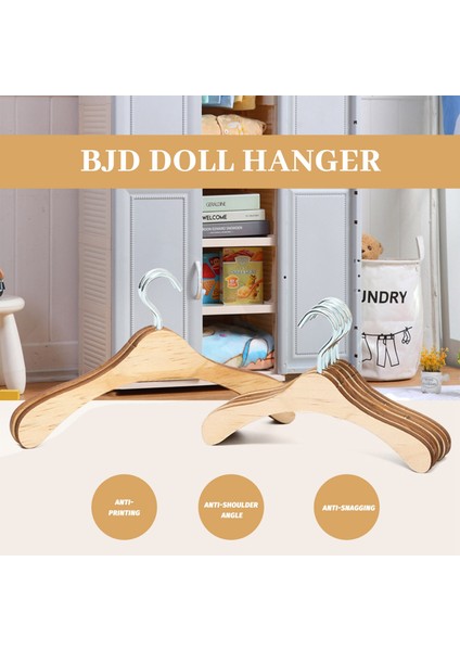 1/4 Bjd Bebek Için 10 Adet Ahşap Askı (Yurt Dışından) modelleri