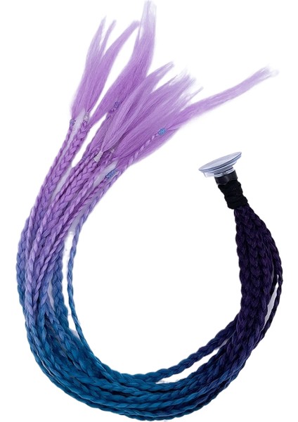 Peruk Motosiklet Kaskı Dekorasyonu Kirli Örgü Örgü (Yurt Dışından)