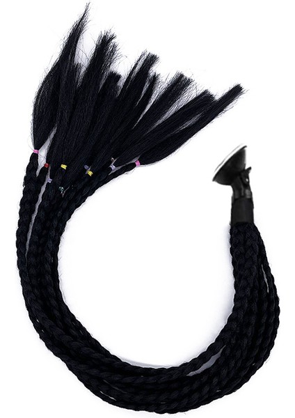 Peruk Motosiklet Kaskı Dekorasyonu Kirli Örgü Örgü (Yurt Dışından)