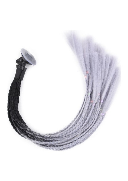 Peruk Motosiklet Kaskı Dekorasyonu Kirli Örgü Örgü (Yurt Dışından)