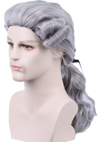 Büyük Örgüler At Kuyruğu Yargıç Avukat Cos Peruk Kolonisi (Yurt Dışından)