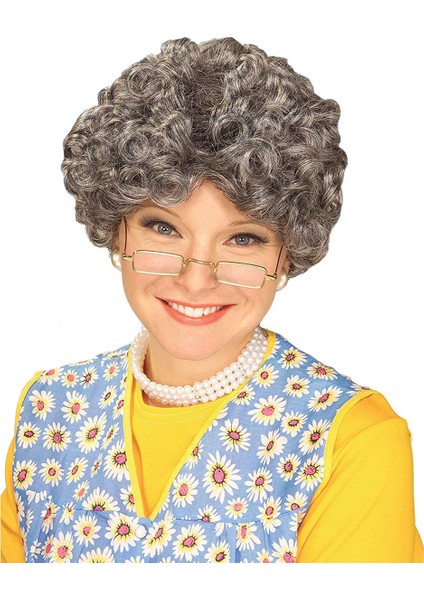 Gümüş Yetişkin Momma Yaşlı Kadın Kostüm Peruk Büyükanne (Yurt Dışından)