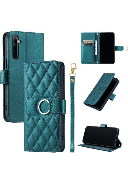 Realme 6 Bilek Kayışı Koruyucu Pu Deri Manyetik Kart Için Flip Case (Yurt Dışından) indirimleri