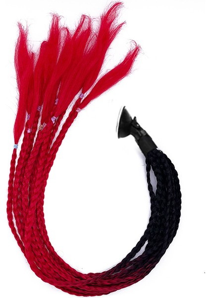 Peruk Motosiklet Kaskı Dekorasyonu Kirli Örgü Örgü (Yurt Dışından)