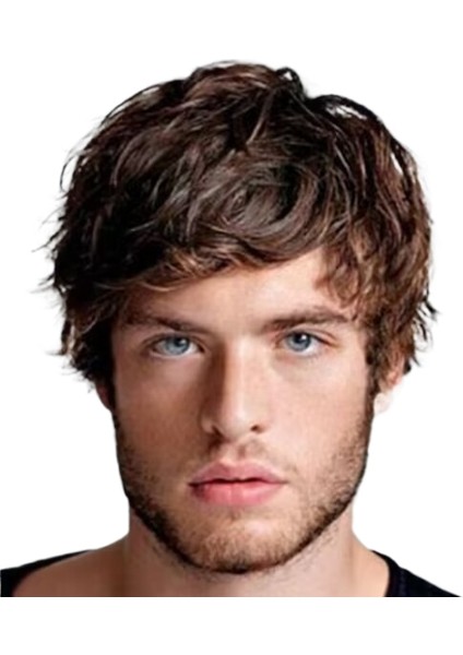 Erkekler Için Peruk Elyaf Yüksek Sıcaklık Ipek Saç Modelleri (Yurt Dışından)