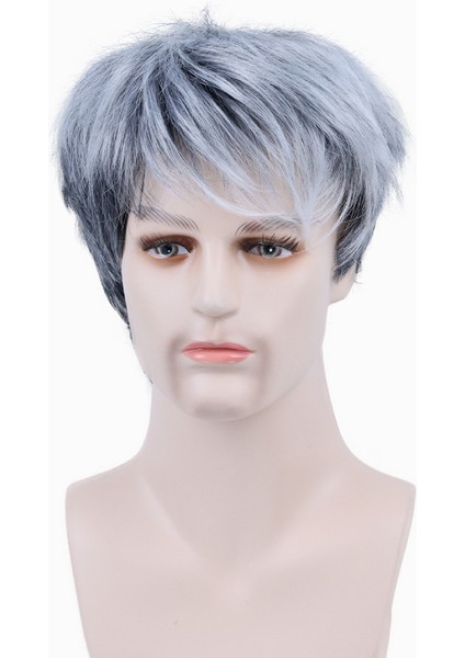 Erkekler Için Peruk Elyaf Yüksek Sıcaklık Ipek Saç Modelleri (Yurt Dışından)