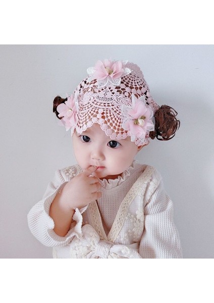 Çocuk Küçük Kıvırcık Peruk Dantel Saç Bandı Headdress Saç Filesi Seti (Yurt Dışından) fiyatları