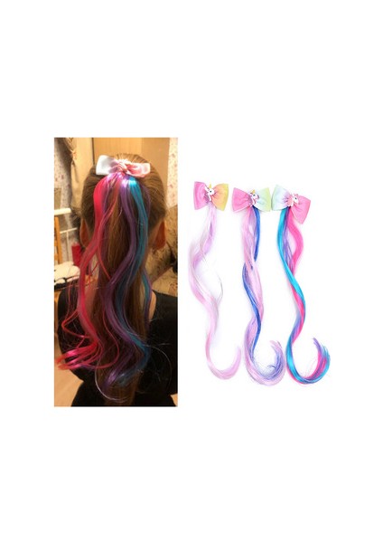 Avrupa ve Amerika Birleşik Devletleri Çocuk Peruk Rengi Peruk Parçası Sevimli Karikatür Yay Saç Tokası (Yurt Dışından) fiyatları