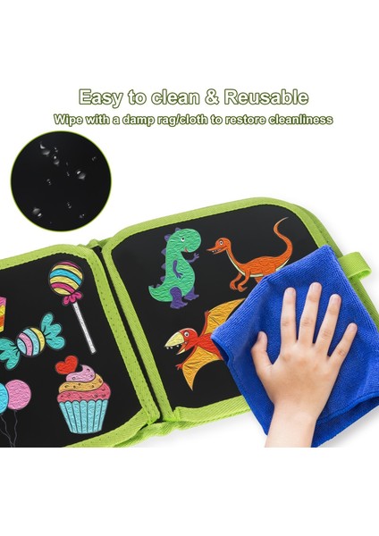 Silinebilir Doodle Kitap Yeniden Kullanılabilir Çizim Tahtasında Sihirli Kalemler Boyama Oyuncaklar Çocuklar Için Montessori Eğitici Oyuncak Dıy Bebekler Hediye1 (Yurt Dışından) indirimleri