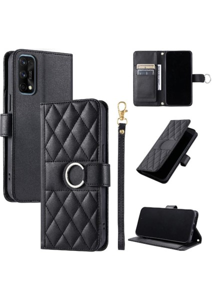 Realme 7 Pro 4g Kart Yuvaları Tutucu Pu Deri Manyetik Bilek Için Flip Case (Yurt Dışından) indirimleri