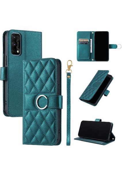Realme 7 Pro 4g Kart Yuvaları Tutucu Pu Deri Manyetik Bilek Için Flip Case (Yurt Dışından)