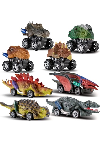 Çocuklar Için Dinozor Oyuncakları 3-7 Yaş Geri Çekilebilir Oyuncak Arabalar | Araç Oyun Setleri Dino Kid Yürümeye Başlayan Çocuk1 (Yurt Dışından)