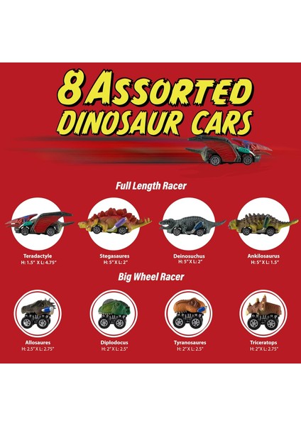 Çocuklar Için Dinozor Oyuncakları 3-7 Yaş Geri Çekilebilir Oyuncak Arabalar | Araç Oyun Setleri Dino Kid Yürümeye Başlayan Çocuk1 (Yurt Dışından) modelleri