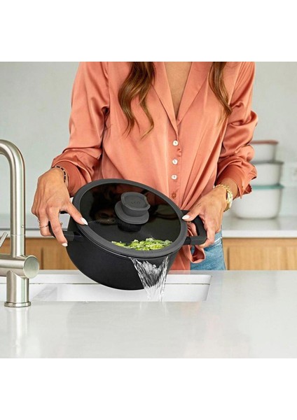 Leo Stone Yapışmaz Kapaklı Alüminyum Döküm Tencere 24X11 cm indirimleri