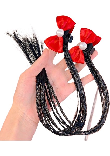 Çocuk Peruk Örgüler Kepçe Klipler Tatlı Serin Boks Örgüler Saç Aksesuarları (Yurt Dışından)