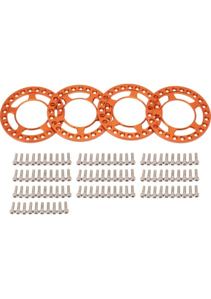 4 Adet Metal 1.9 Inç Tekerlek Dış Beadlock Halkası 1/10 Rc Paletli Araba Eksenel SCX10 90046 Traxxas Trx4 Tekerlek Jantları, Turuncu (Yurt Dışından)